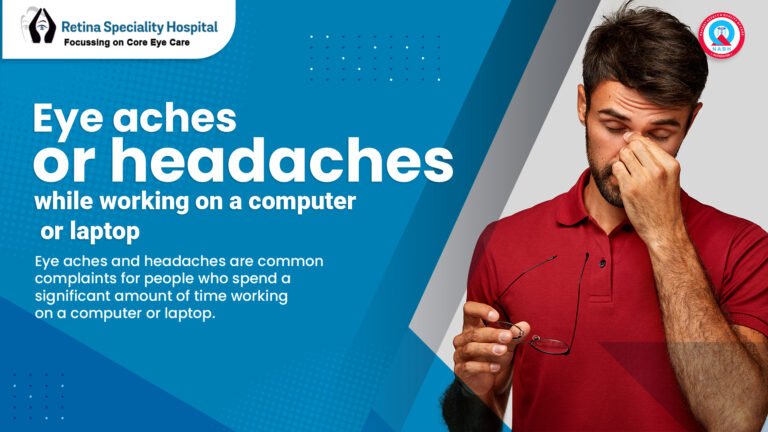 Eye aches or headaches while working on a computer or laptop