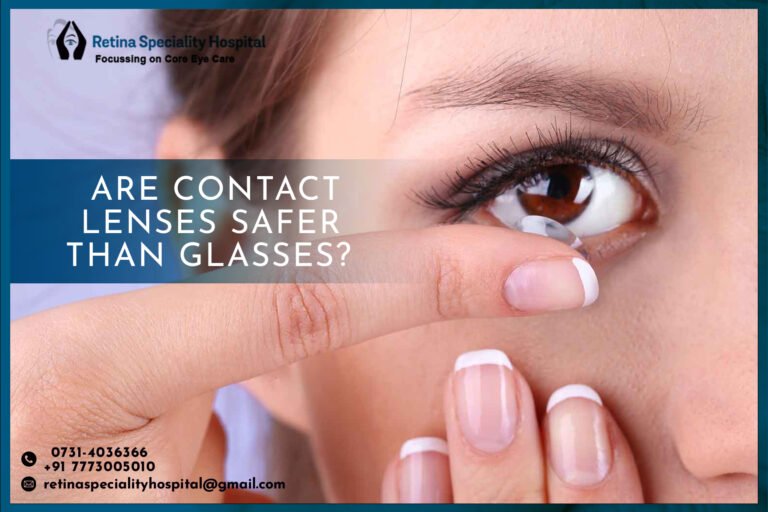 Are contact lenses safer than glasses?