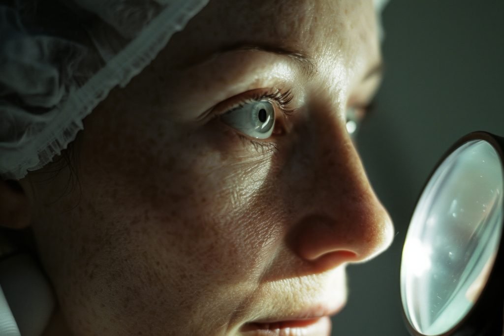 a lady treatment with Squint Eye Surgeons