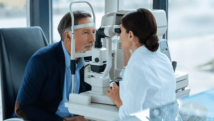 International eye patients receiving advanced eye treatment in Indore at a specialized eye hospital