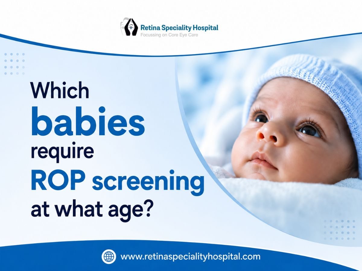 Premature baby undergoing ROP screening examination to detect retinopathy of prematurity and protect vision.