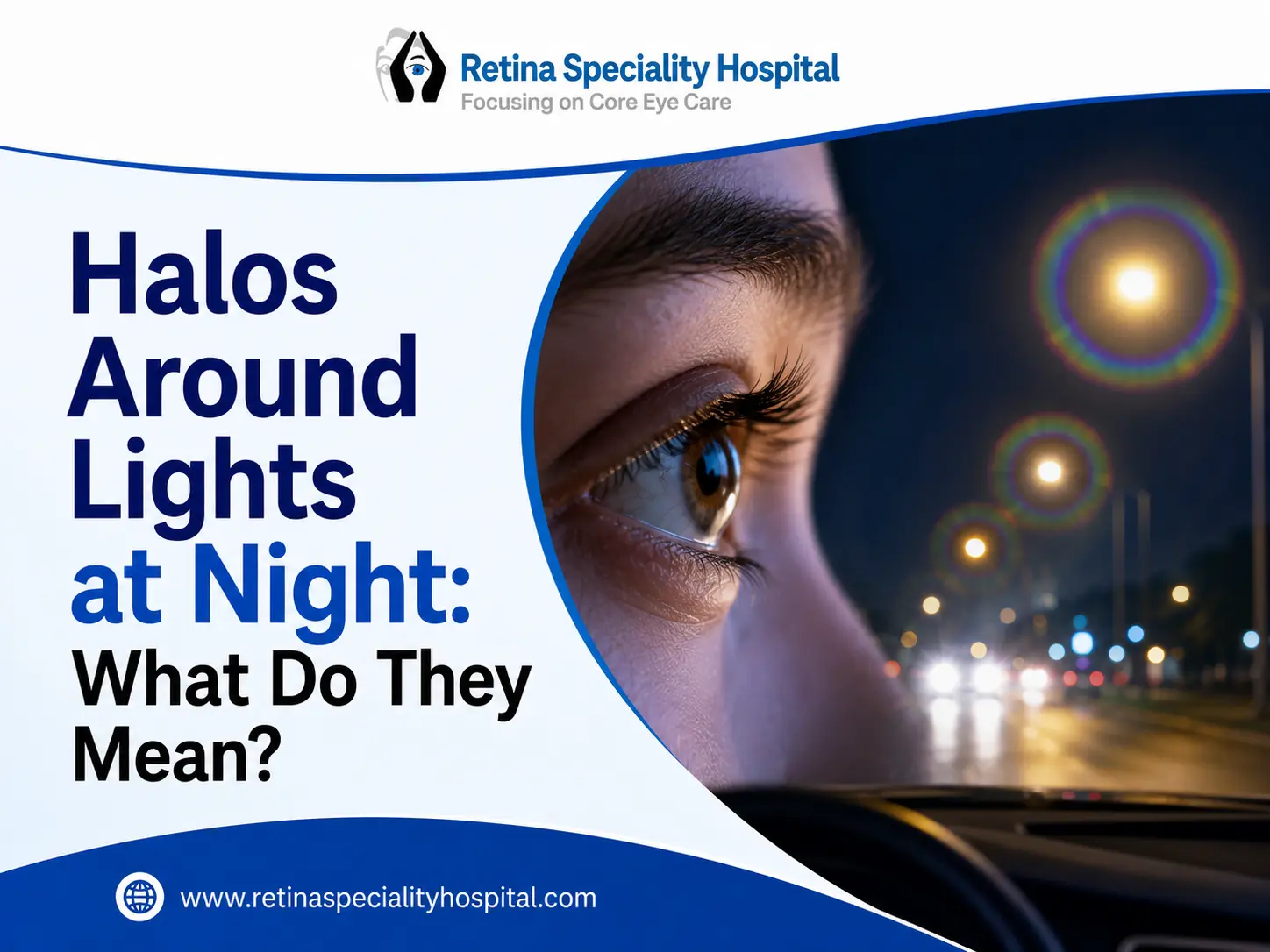 Halos Around Lights at Night