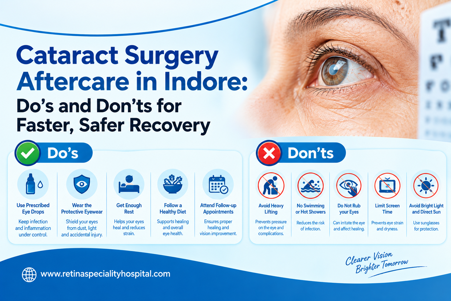 Cataract Surgery Aftercare in Indore: Do’s and Don’ts for Faster, Safer Recovery